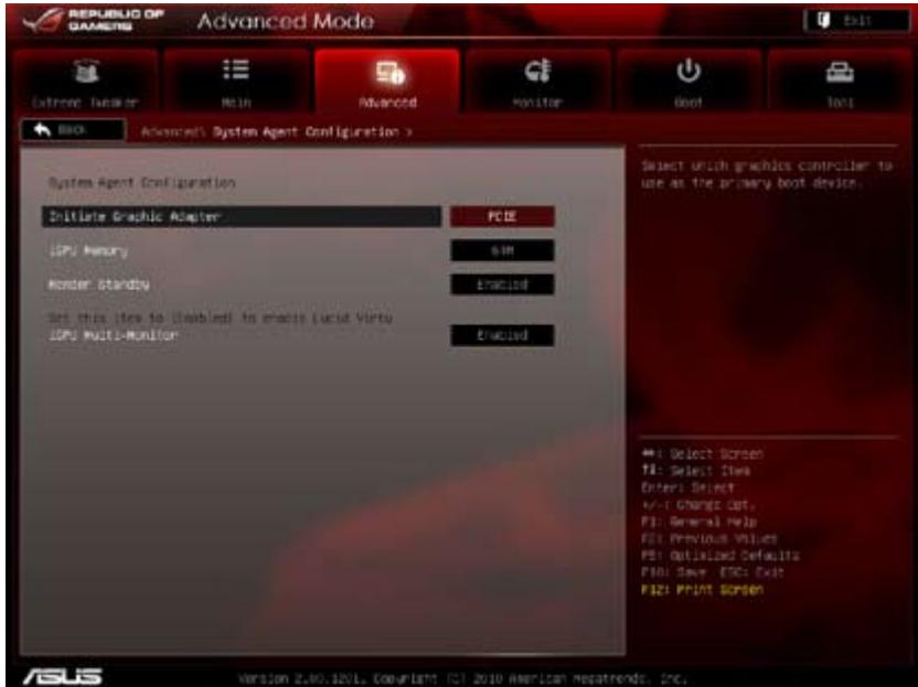 ASUS MAXIMUS IV GENE-Z GEN3 - System Agent Configuration (Configuration d'agent système) - 1