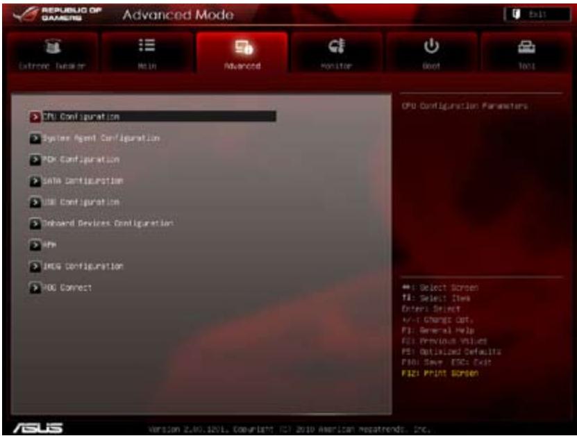 ASUS MAXIMUS IV GENE-Z GEN3 - Menu Advanced (Avancé) - 2