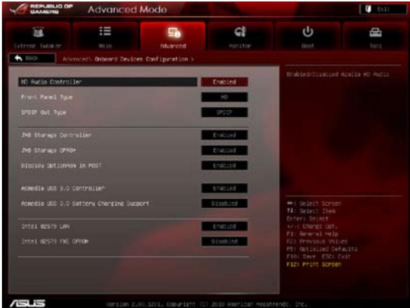 ASUS MAXIMUS IV GENE-Z GEN3 - Onboard Devices Configuration (Configuration des périphériques embarqués) - 1