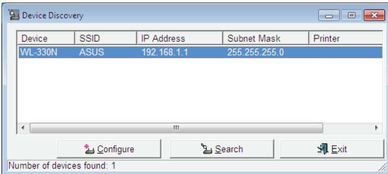 ASUS WL-330N - Device Discovery - 1