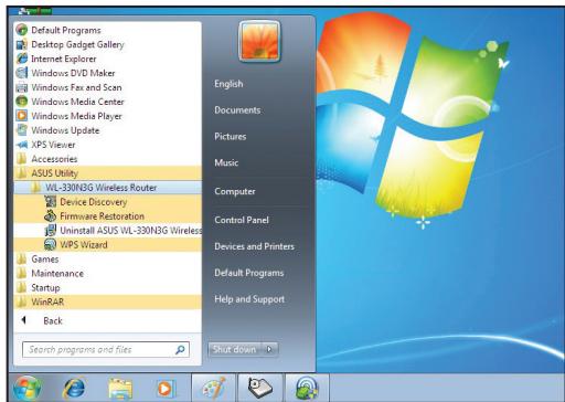 ASUS WL-330N - Lancer les utilisaires - 1