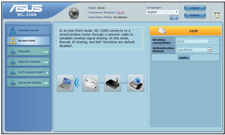 ASUS WL-330N - Mode Point d'accès - 2