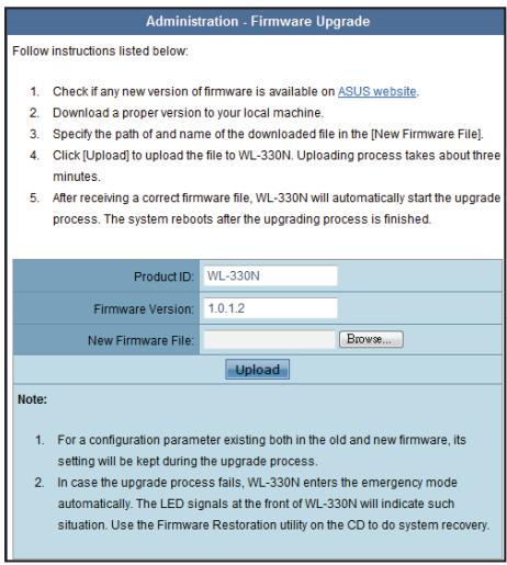 ASUS WL-330N - Mise à jour du firmware - 1