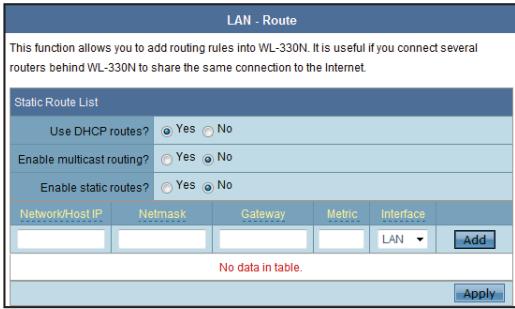 ASUS WL-330N - Routage - 1
