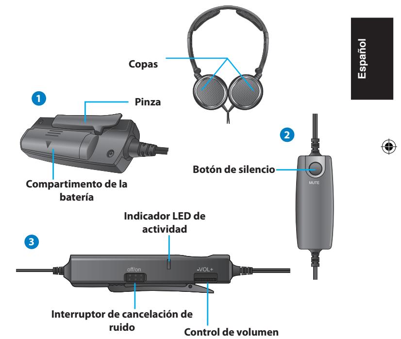 ASUS NC1 - Familiarícese con los auriculares - 1