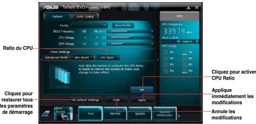 ASUS P8P67 WS REVOLUTION, P8P67 DELUXE - CPU Ratio (Ratio du CPU) - 2