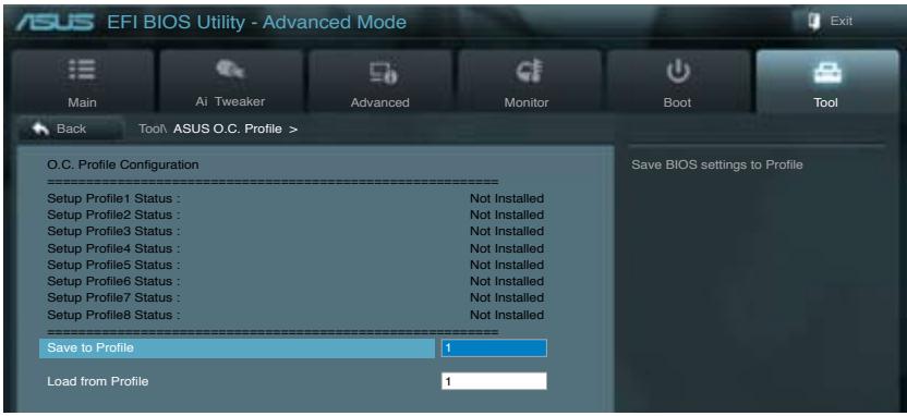 ASUS P8P67 WS REVOLUTION, P8P67 DELUXE - ASUS O.C. Profile - 1