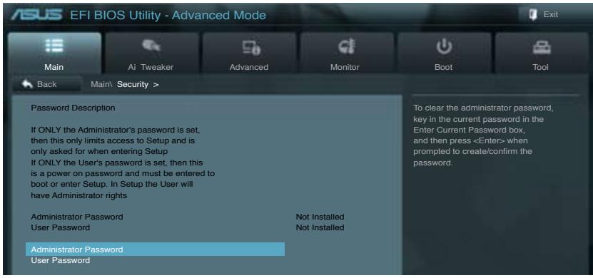 ASUS P8P67 WS REVOLUTION, P8P67 DELUXE - Security (Sécurité) - 1
