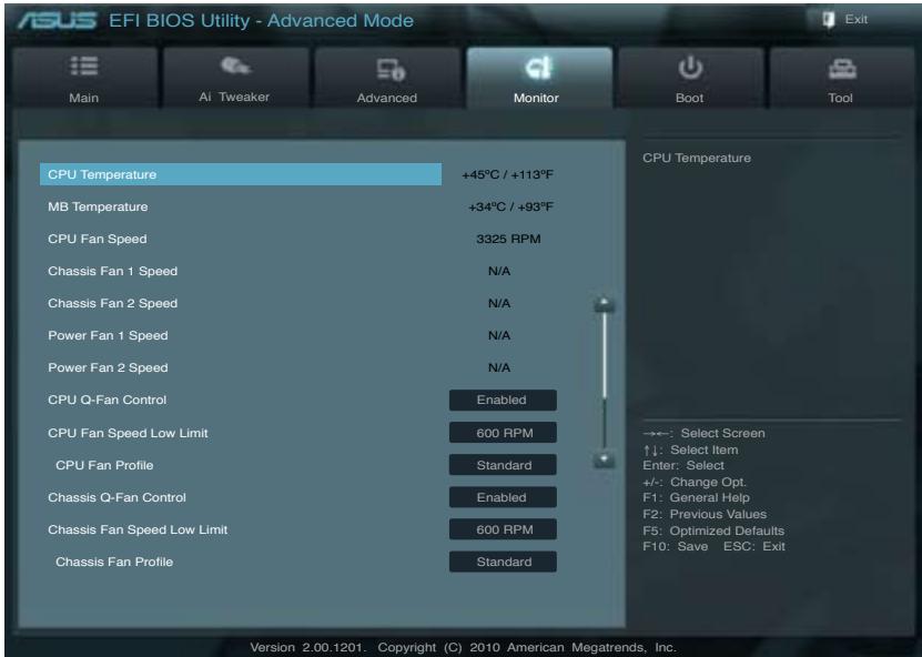 ASUS P8P67 WS REVOLUTION, P8P67 DELUXE - Menu Monitor (Surveillance) - 1