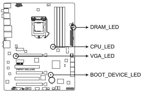 ASUS P8P67 WS REVOLUTION, P8P67 DELUXE - LED du POST - 1