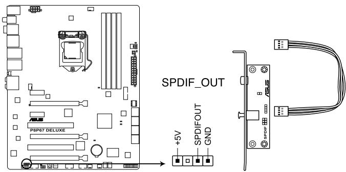ASUS P8P67 WS REVOLUTION, P8P67 DELUXE - Connecteur audio numérique (4-1 pin SPDIF_OUT) - 1