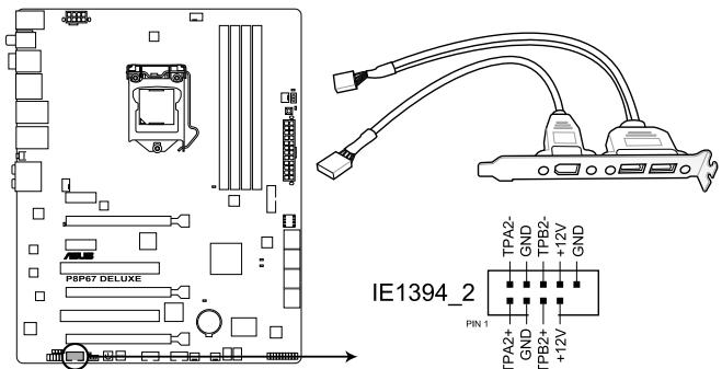 ASUS P8P67 WS REVOLUTION, P8P67 DELUXE - Connecteur port IEEE 1394a (10-1 pin IE1394_2) - 1