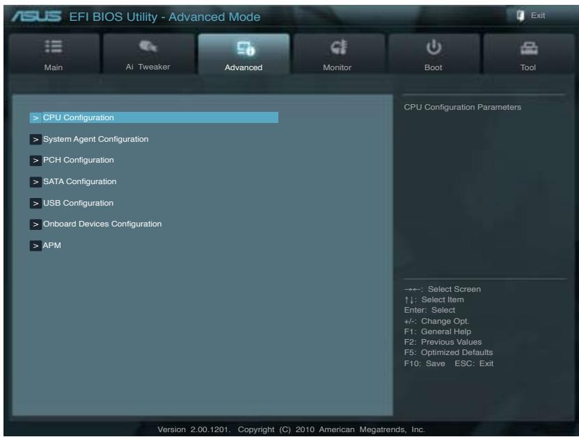 ASUS P8P67 WS REVOLUTION, P8P67 DELUXE - Menu Advanced (Avancé) - 2