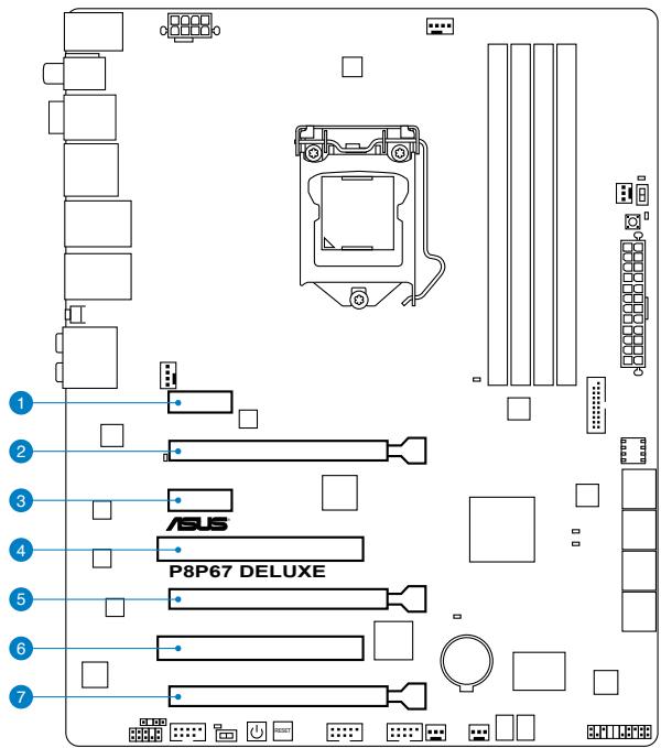 ASUS P8P67 WS REVOLUTION, P8P67 DELUXE - Slots d'extension - 1