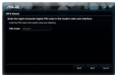 ASUS PCI-N10 - Se connecter à un réseau sans fil via WPS - 7