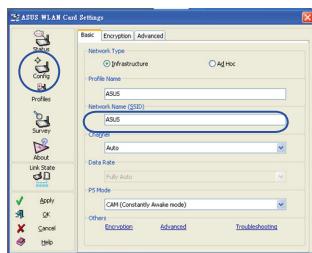 ASUS USB-N10 - Configurer l'utilitaire sans fil (Infrastructure) - 2