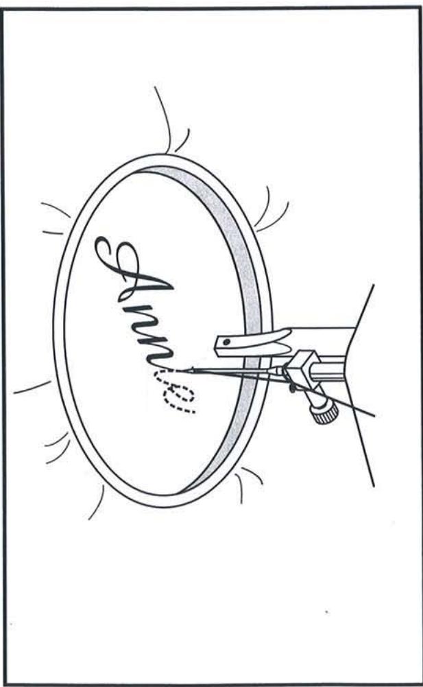 SINGER CELIA - Pose de monogramme et broderie en utilisant un cercle à broder* - 1