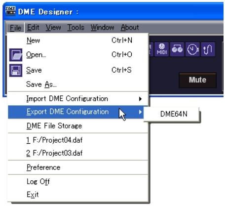 YAMAHA DMEDESIGNER V1.2 - Exportation de données DME - 1