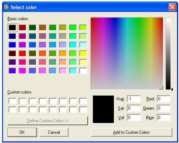 YAMAHA DMEDESIGNER V1.2 - Boîte de dialogue « Select Color » - 1