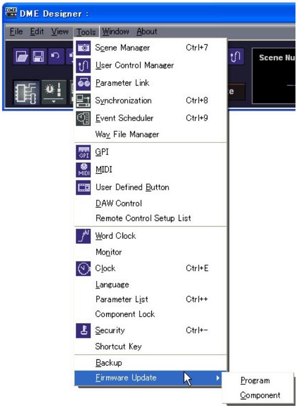 YAMAHA DMEDESIGNER V1.2 - Mise à jour du microprogramme de l'unité DME - 1