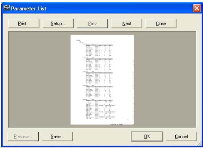 YAMAHA DMEDESIGNER V1.2 - Impression d'une liste de paramètres - 1