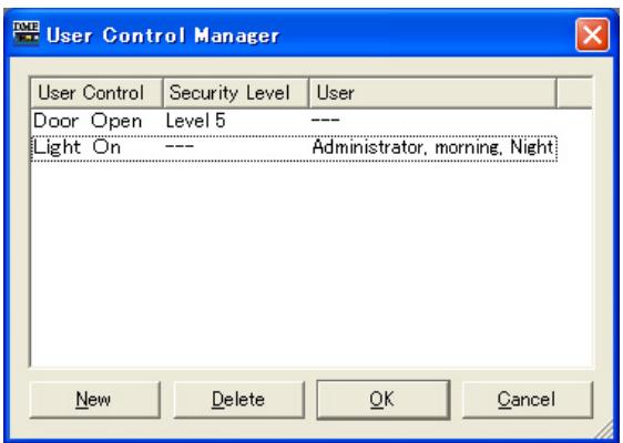 YAMAHA DMEDESIGNER V1.2 - Boîte de dialogue « User Control Manager » - 1