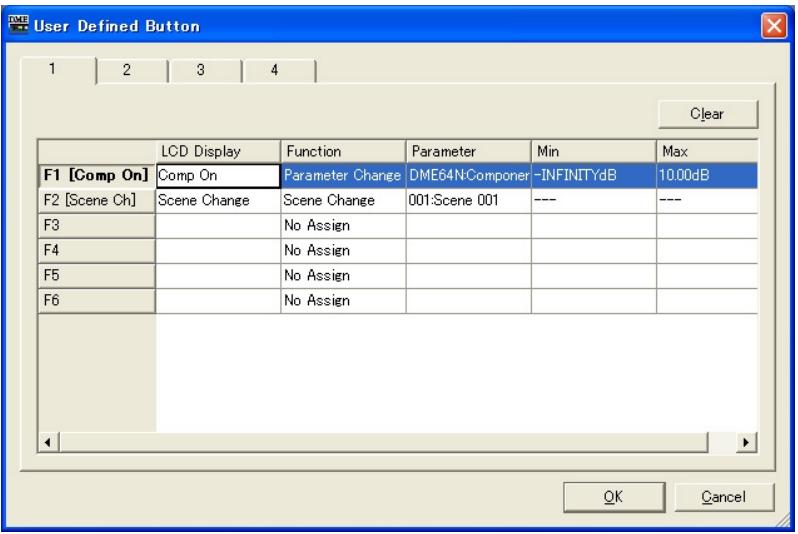 YAMAHA DMEDESIGNER V1.2 - Boîte de dialogue « User Defined Button » - 1