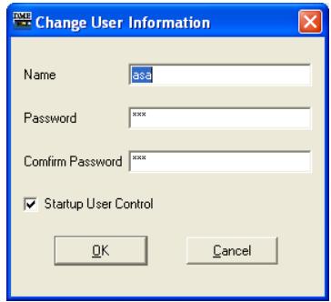 YAMAHA DMEDESIGNER V1.2 - Boîtes de dialogue « Add User » / « Change User Information » - 2