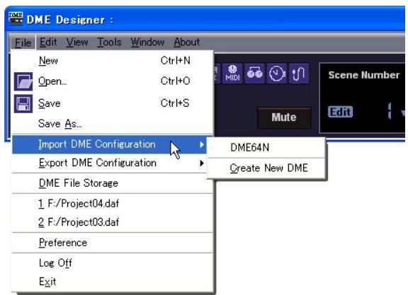 YAMAHA DMEDESIGNER V1.2 - Importation de données DME - 1