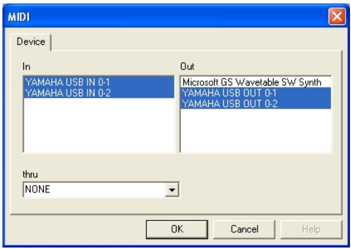 YAMAHA DMEDESIGNER V1.2 - Configuration du port du pilote MIDI. - 3
