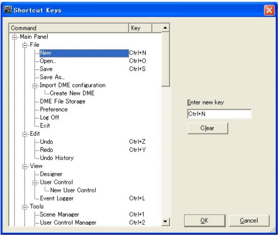 YAMAHA DMEDESIGNER V1.2 - Shortcut Keys - 1