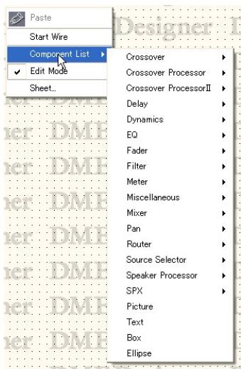 YAMAHA DMEDESIGNER V1.2 - [Component List] (Fenêtre User Module) - 3