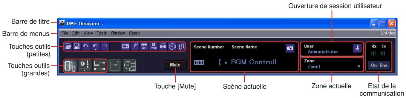 YAMAHA DMEDESIGNER V1.2 - Fenêtre Main Panel - 1