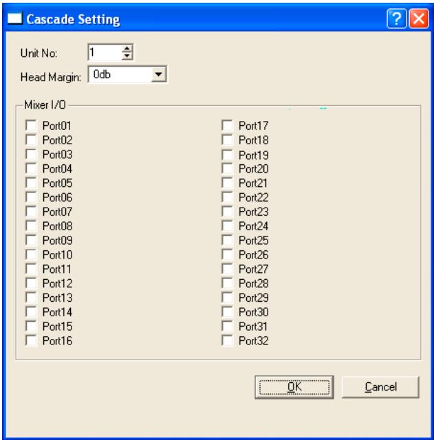 YAMAHA DMEDESIGNER V1.2 - ■ Boîte de dialogue « Cascade Setting » - 1