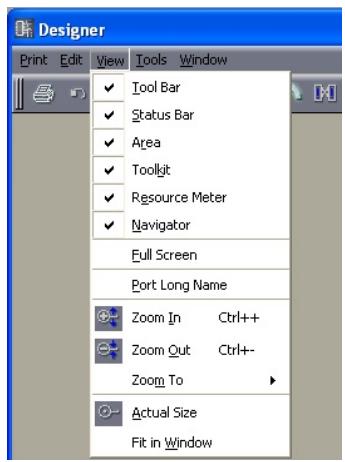 YAMAHA DMEDESIGNER V1.2 - Menu [View] - 1