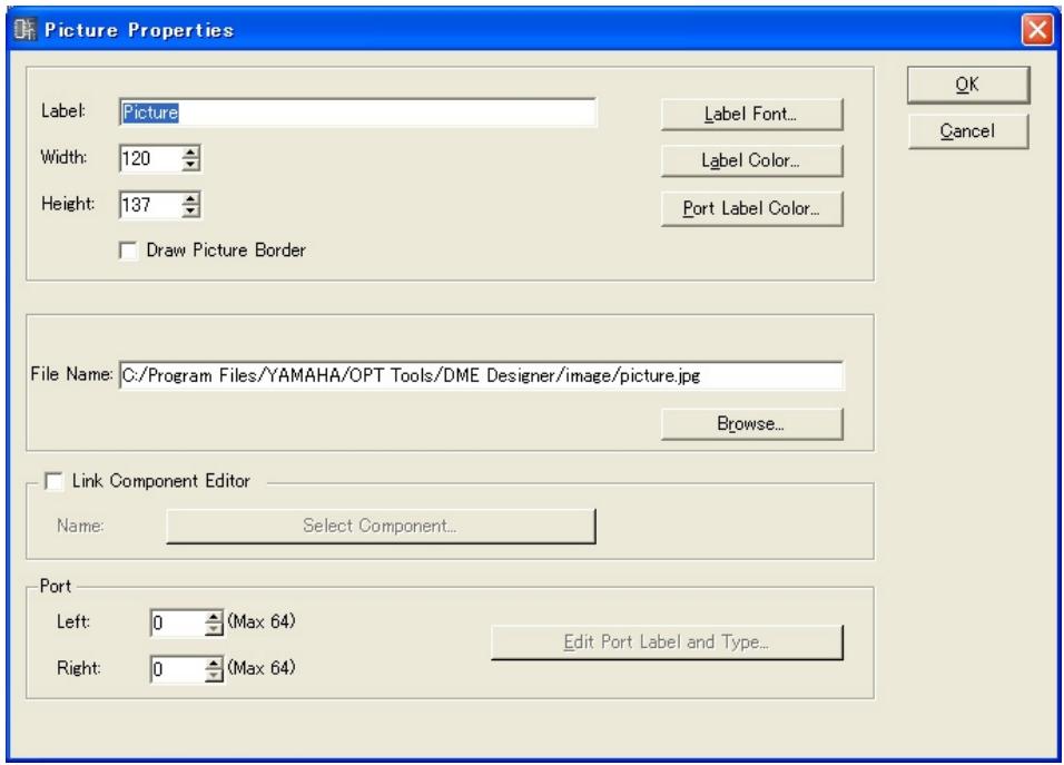 YAMAHA DMEDESIGNER V1.2 - Propriétés de l'objet image - 1