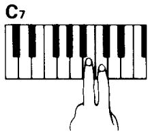 YAMAHA CVP-70-CVP-50 - Exécution d'accords mineur, septième et septième mineure en mode SINGLE FINGER - 1