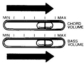 YAMAHA CVP-70-CVP-50 - Régler les commandes BASS volume et CHORD volume - 1