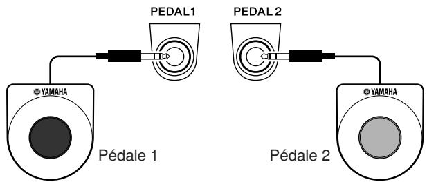 YAMAHA DD-65-YDD-60 - Connexion des pédales 1 et 2 - 1