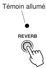 YAMAHA DD-65-YDD-60 - Activation/désactivation de la fonction Reverb (Réverbération) - 1