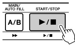 YAMAHA DGX-505-DGX-305 - Appuyez sur la touche [start/stop]. - 1