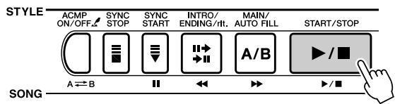 YAMAHA DGX-505-DGX-305 - Appuyez sur la touche [start/stop]. - 1