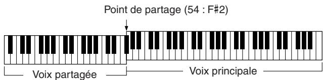 YAMAHA DGX-505-DGX-305 - Réglage du point de partage - 3