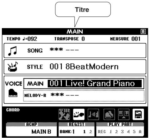 YAMAHA DGX-505-DGX-305 - Noms d'écrans - 1