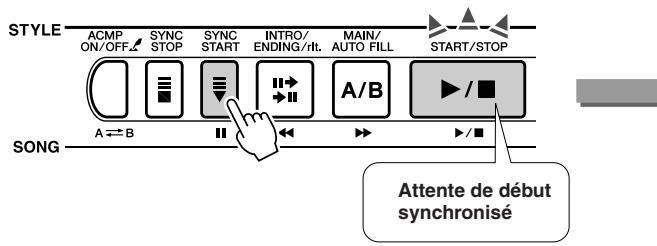 YAMAHA DGX-505-DGX-305 - - Arrêt et passage en mode de début synchronisé - 1