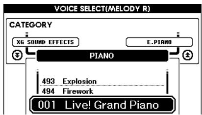 YAMAHA DGX-505-DGX-305 - Modification de la voix de la mélodie - 3