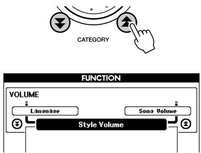 YAMAHA DGX-505-DGX-305 - Réglage du volume du style - 3