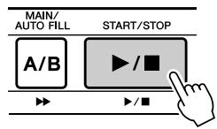 YAMAHA DGX-505-DGX-305 - Appuyez sur la touche [start/stop]. - 1