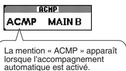 YAMAHA DGX-505-DGX-305 - Appuyez sur la touche [ACMP on/off] (activation/désactivation de l'accompagnement). - 2