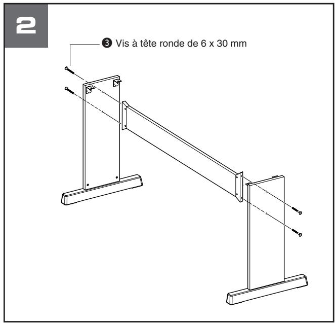 YAMAHA DGX-505-DGX-305 - Fixez les bases du pied - 1